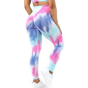 Leggings size Small Women’s Seamless scrunch bum scrunch new highwaist tie dye